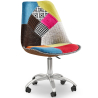 Buy Swivel Office Chair - Patchwork Upholstery - Simona  Multicolour 60621 with a guarantee